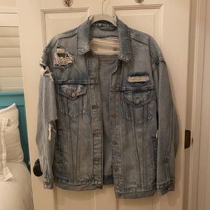 Levi’s Oversized Distressed Jean Jacket